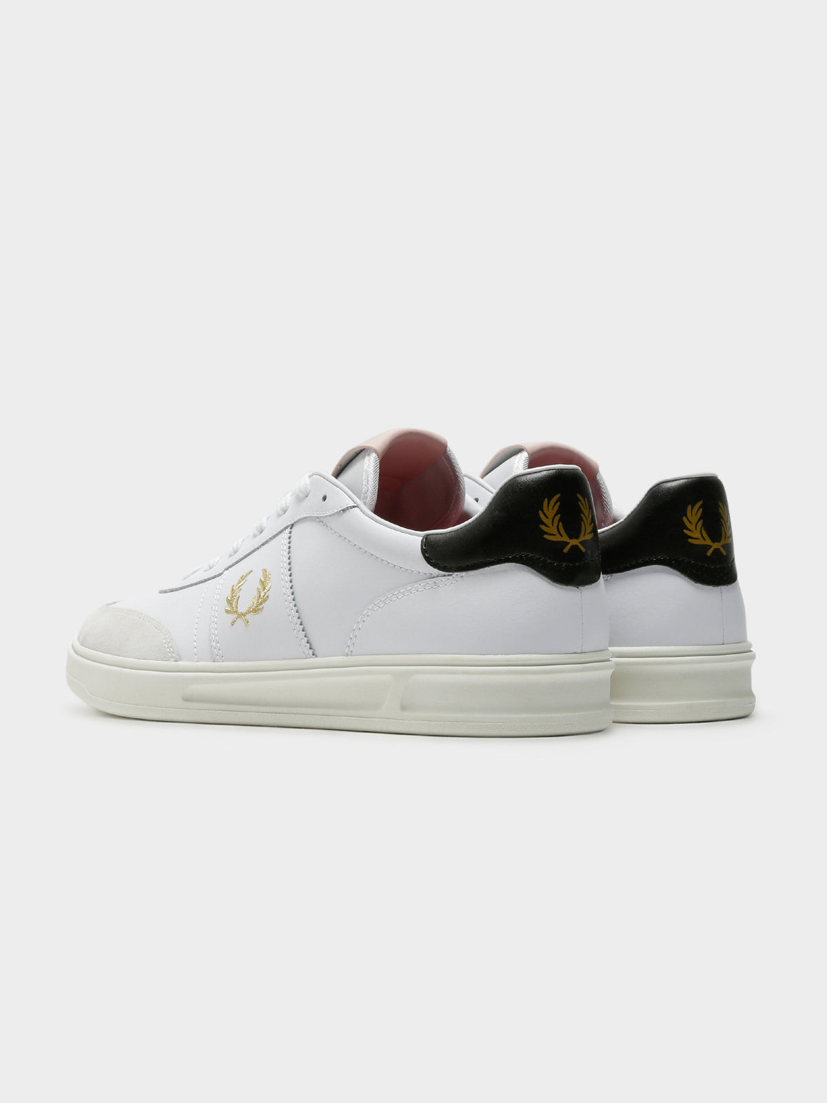 Fred Perry Mens B400 Sneaker | White/Gold