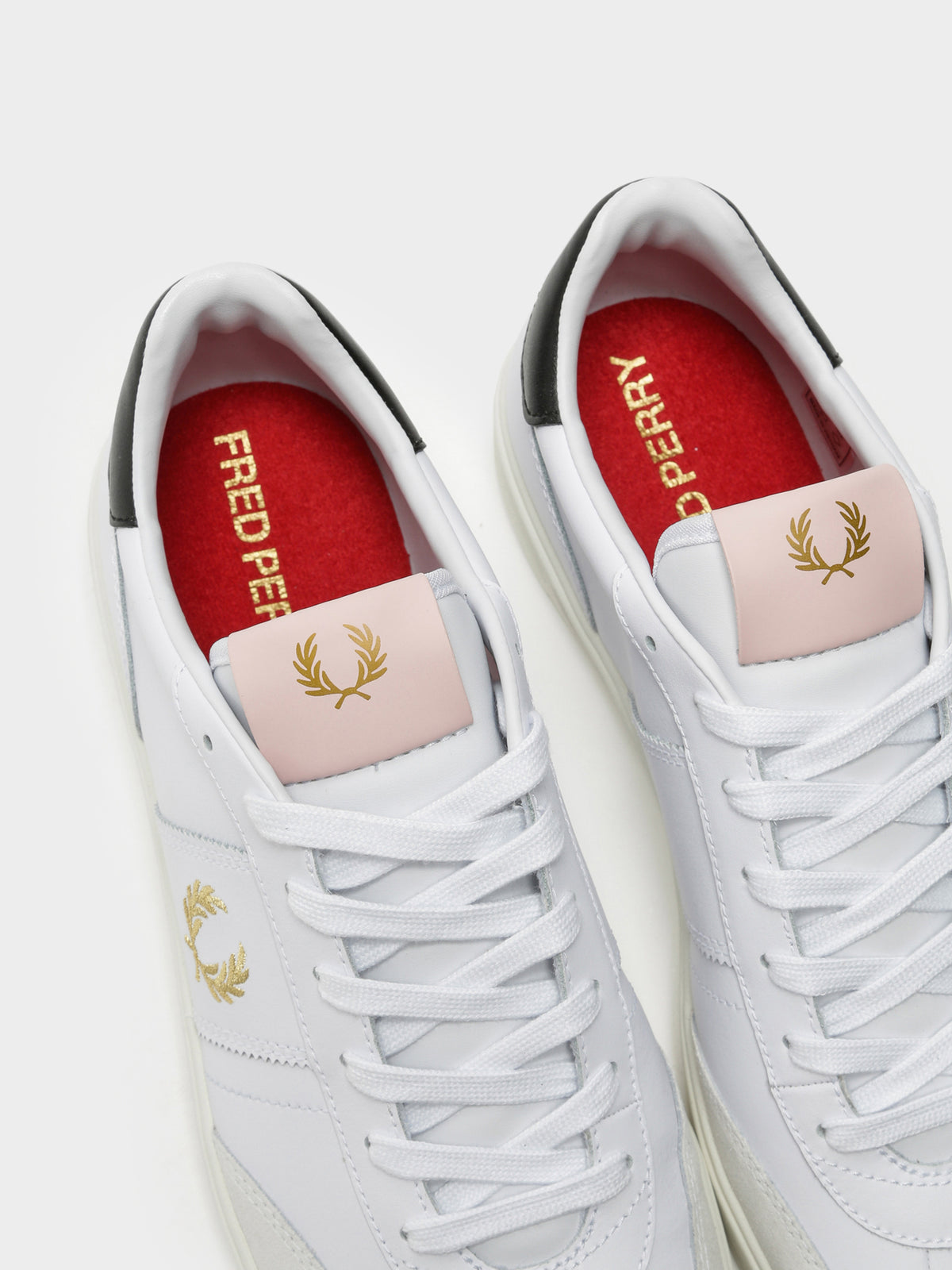 Fred Perry Mens B400 Sneaker | White/Gold