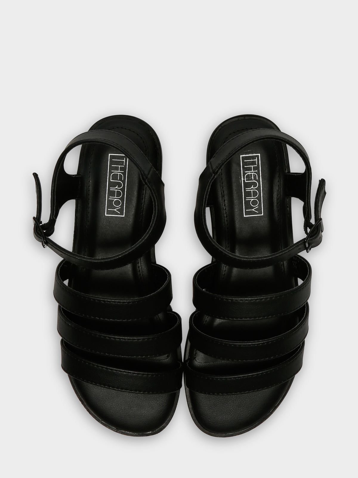 The Saxon Sandals in Black