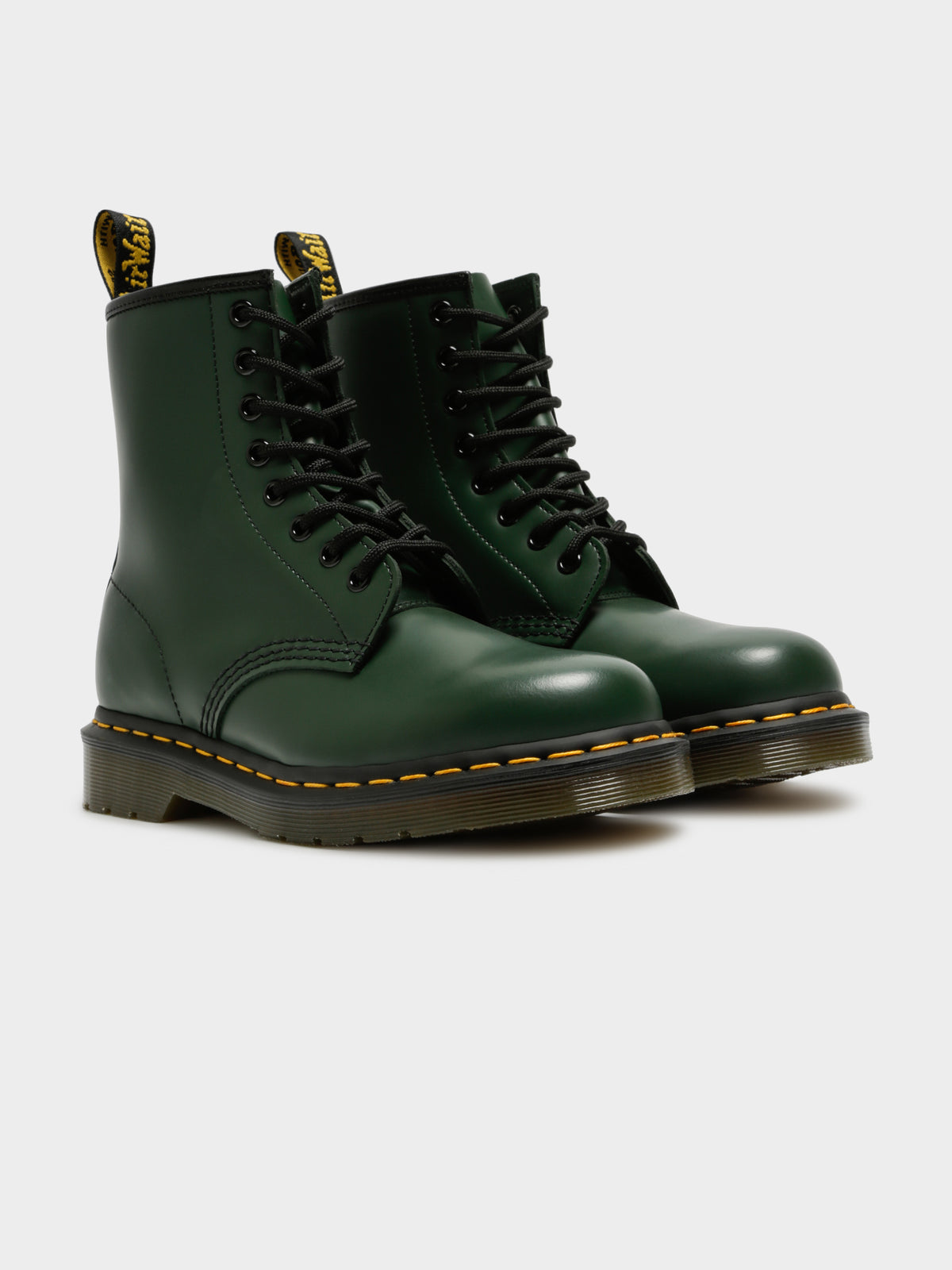 1460 Smooth Lace Up Boots in Green