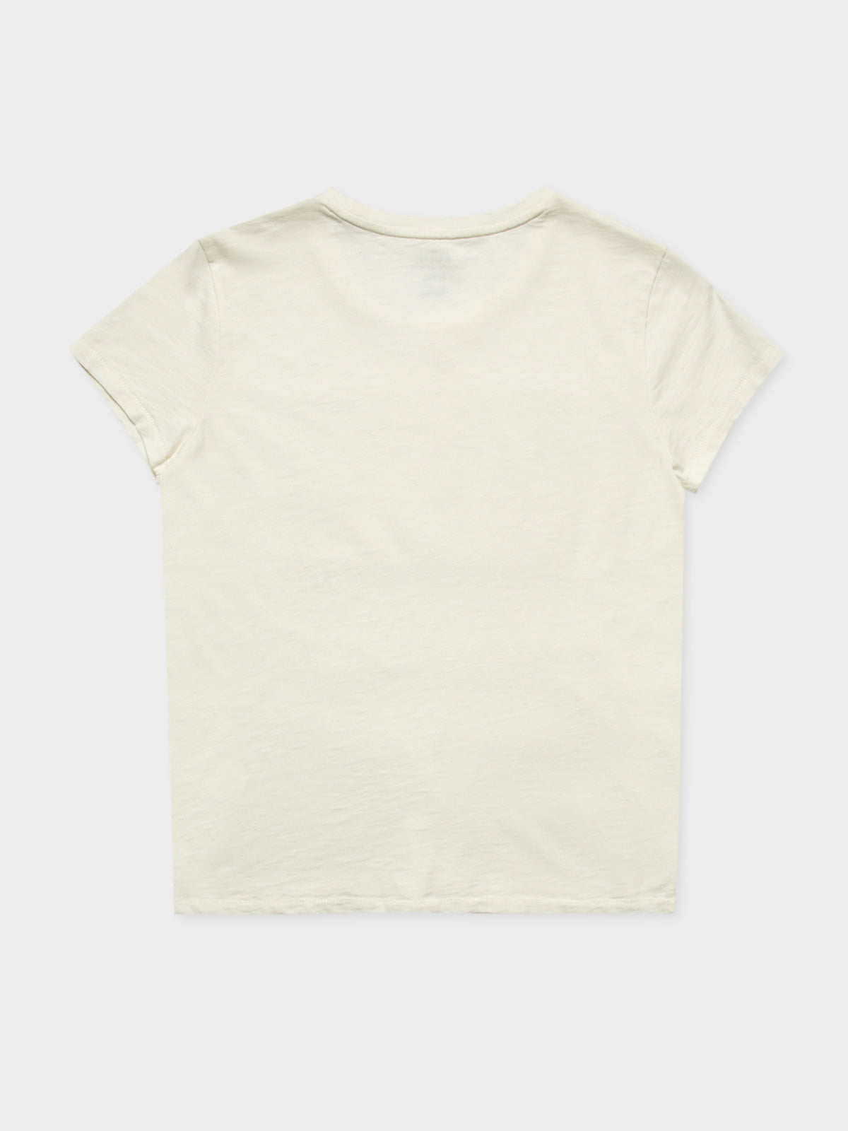 Short Sleeve Flag T-Shirt in Cream