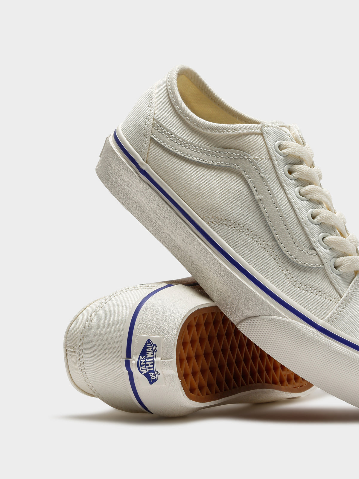Unisex Old Skool Tapered Retro Cali Sneakers in Marshmallow &amp; Spectrum Blue