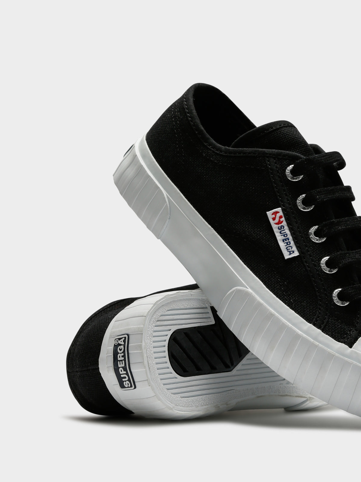 2630 Stripe Sneakers in Black &amp; White