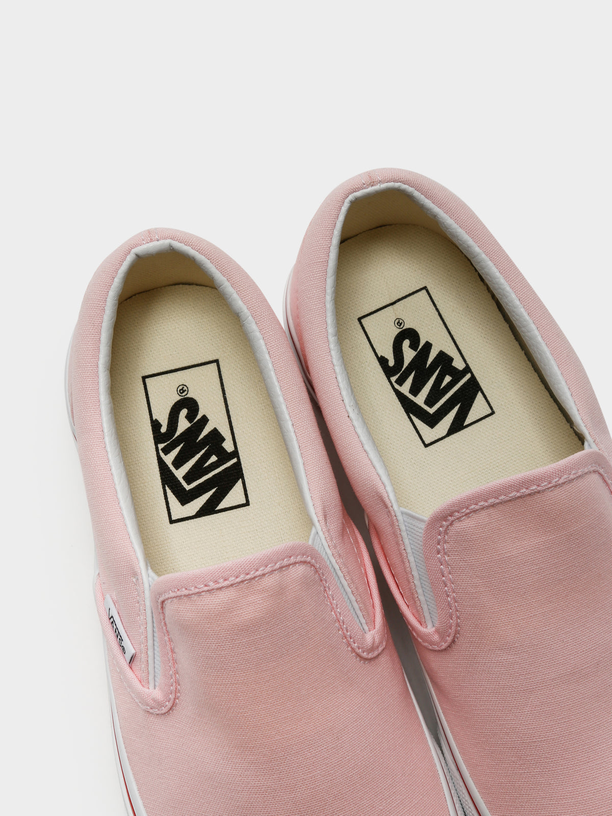 Unisex Sidewall Print Slip On Sneakers in Strawberry Pink
