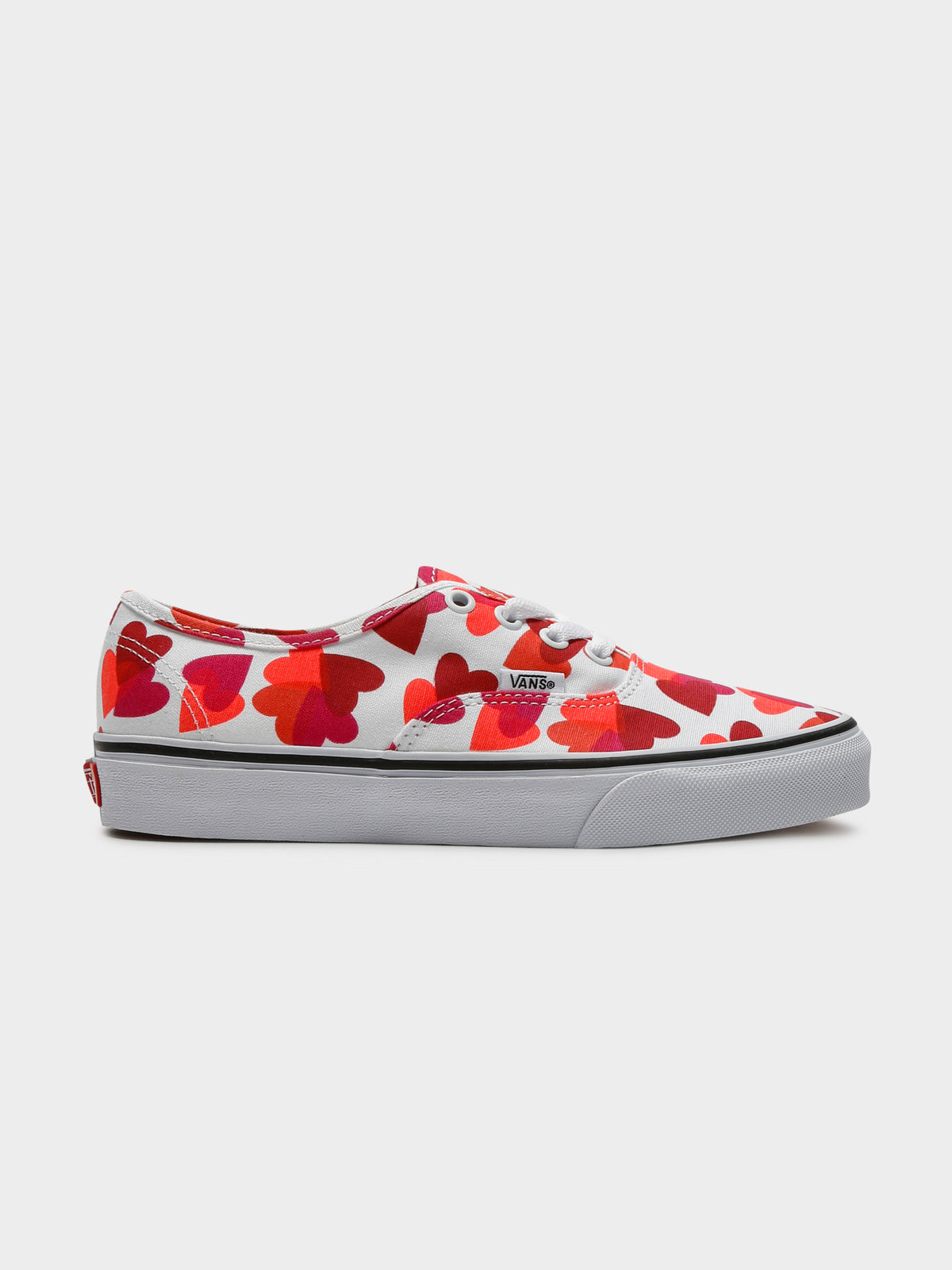 Womens Authentic Sneakers in Valentines Hearts