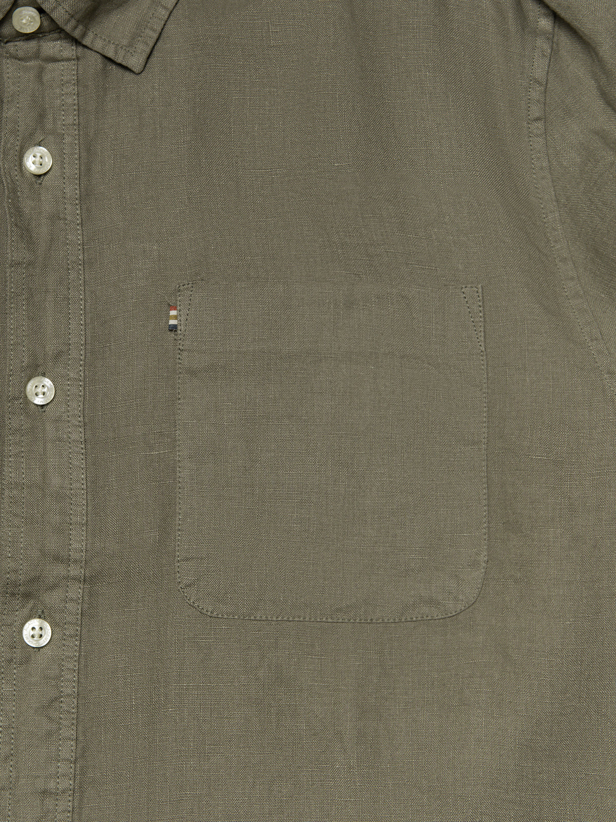Hampton Linen Long Sleeve Shirt Olive