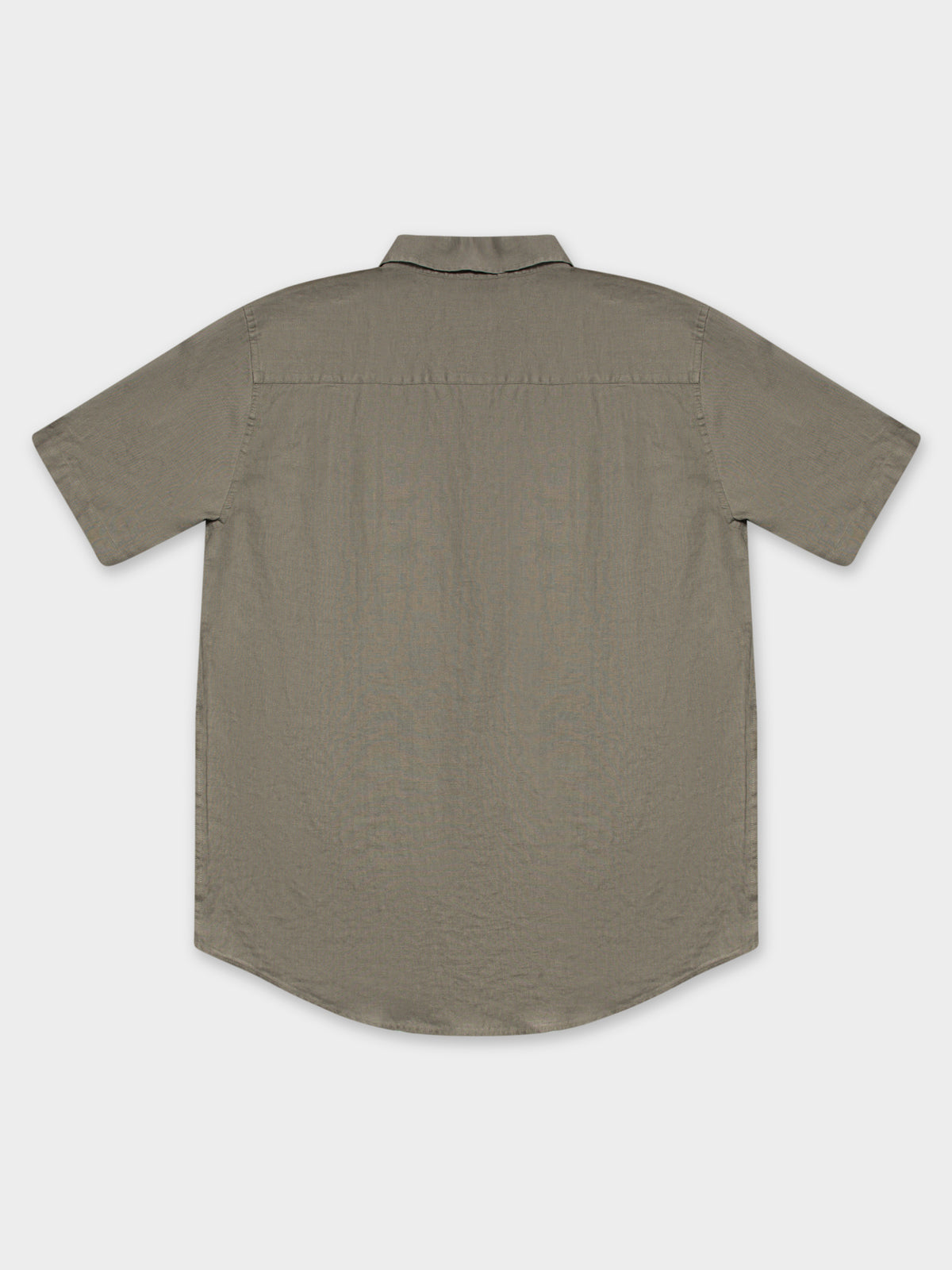 Hampton Linen Short Sleeve T-Shirt in Olive