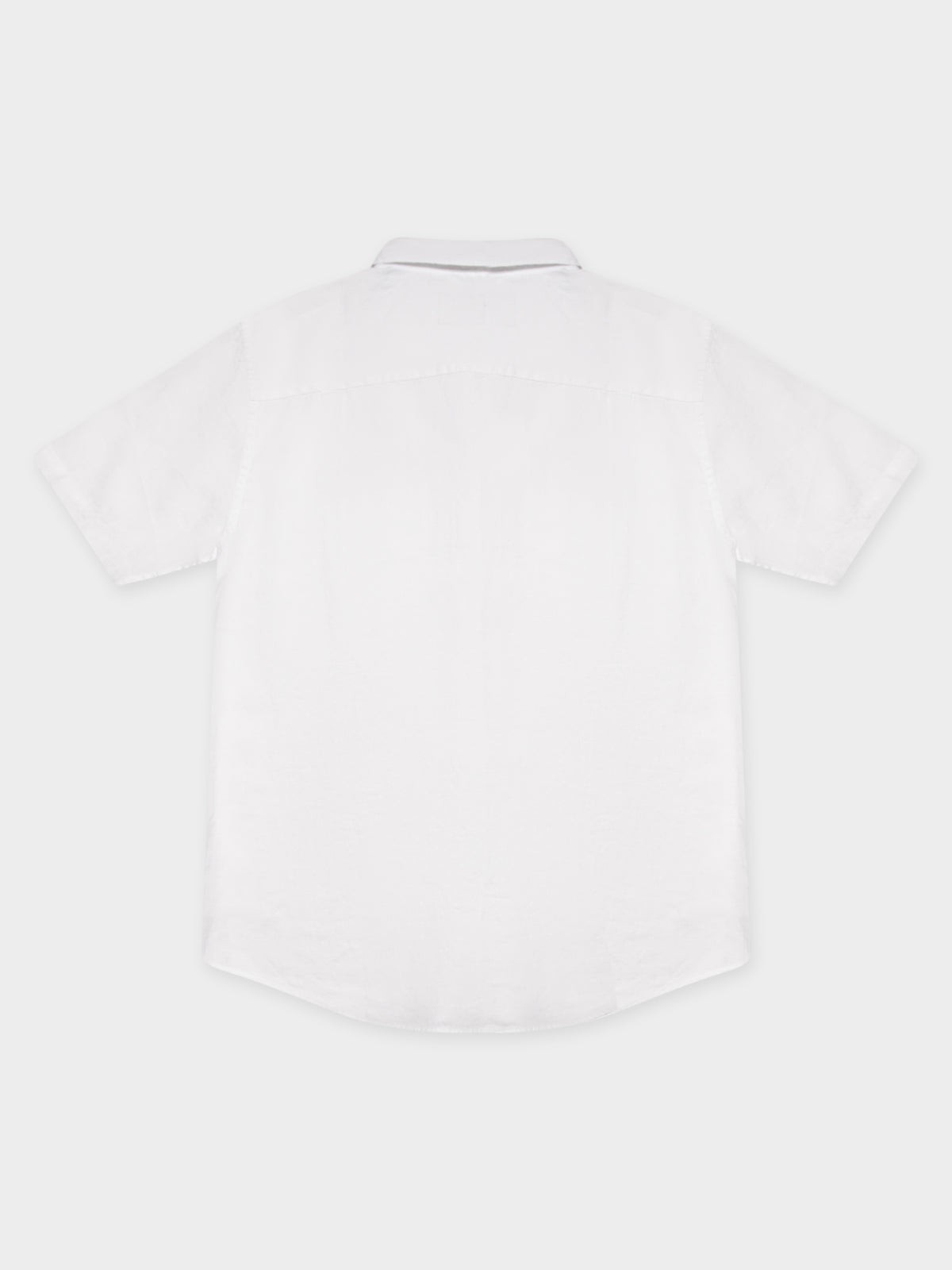 Hampton Linen Short Sleeve T-Shirt in White