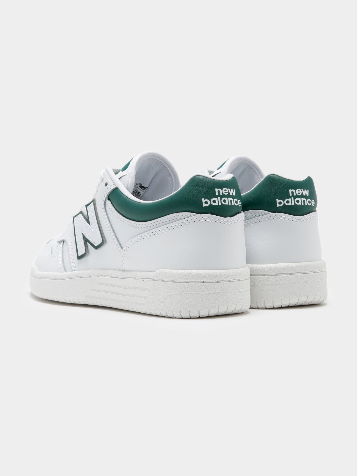 Unisex BB 480 Sneakers in White &amp; Green