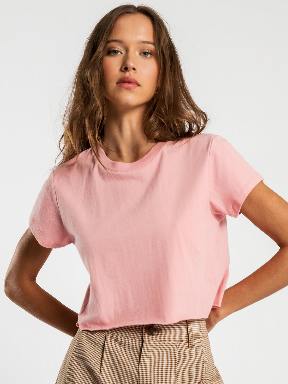 Kylie Crop T-Shirt in Blush