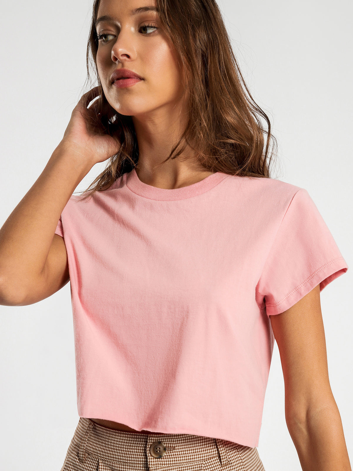 Kylie Crop T-Shirt in Blush