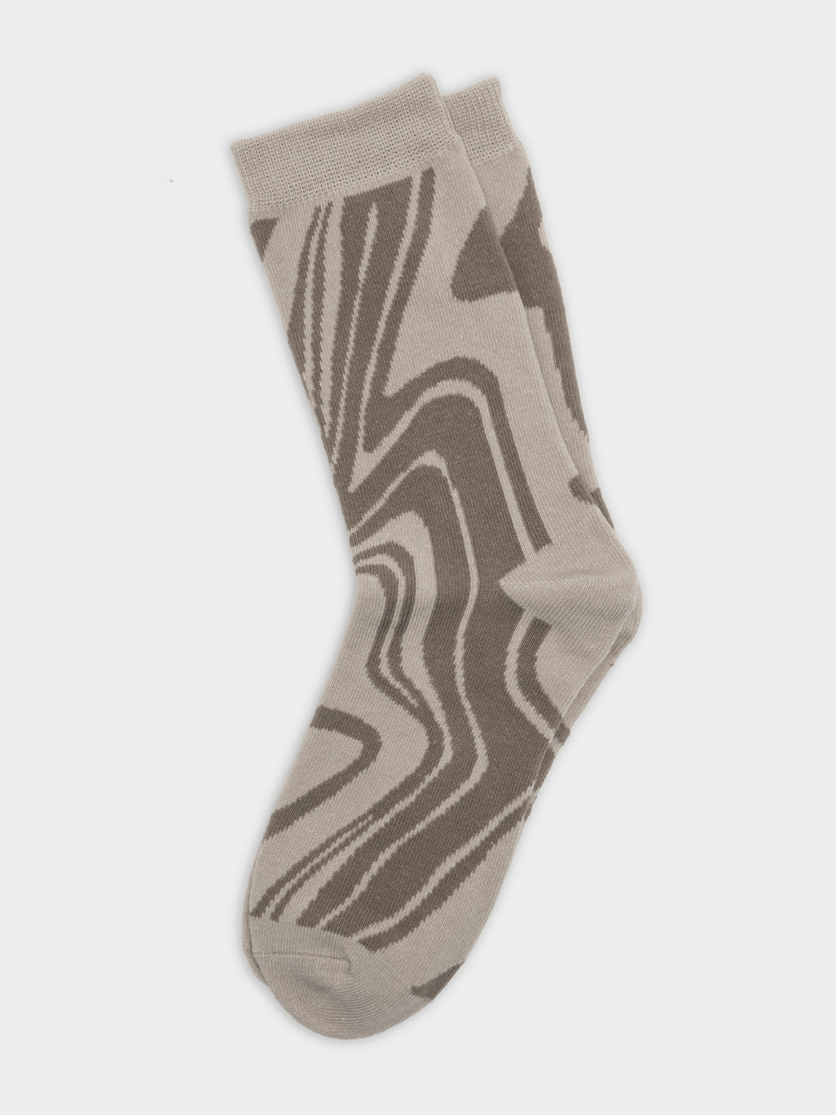 1 Pair of Swirl Socks in Sand
