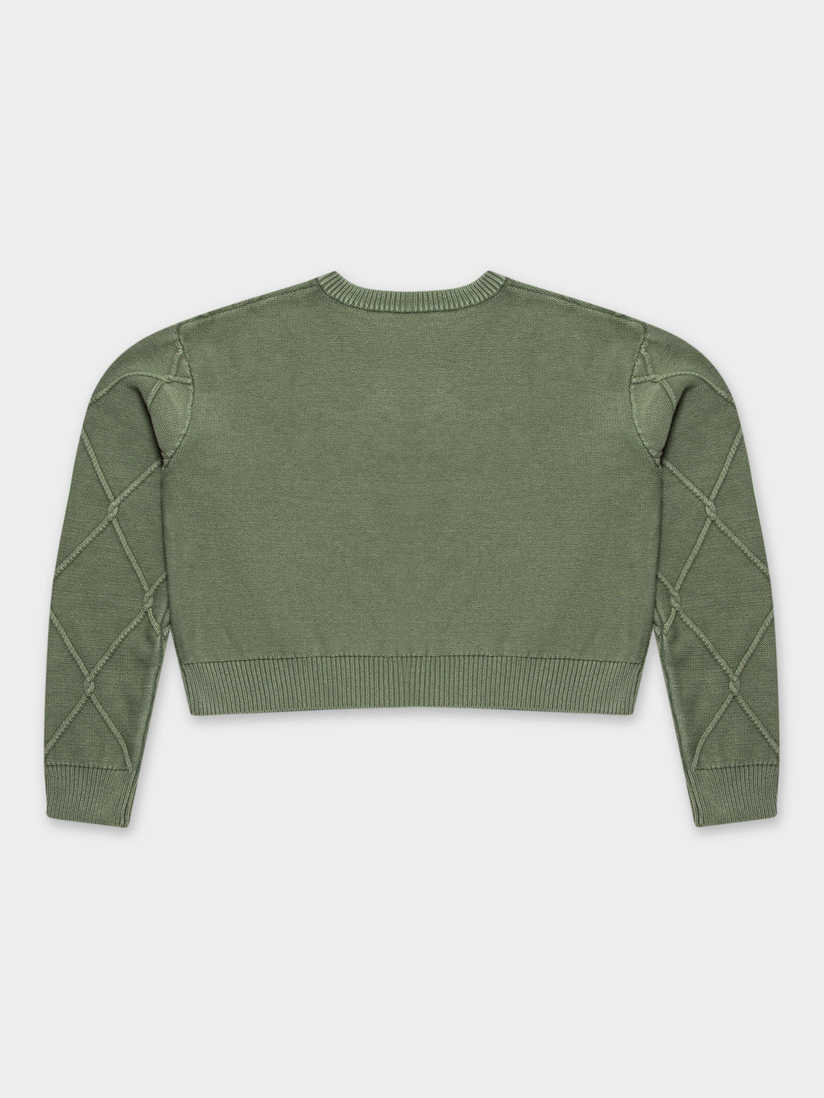 Shanti Acid Cable Knit in Washed Olive