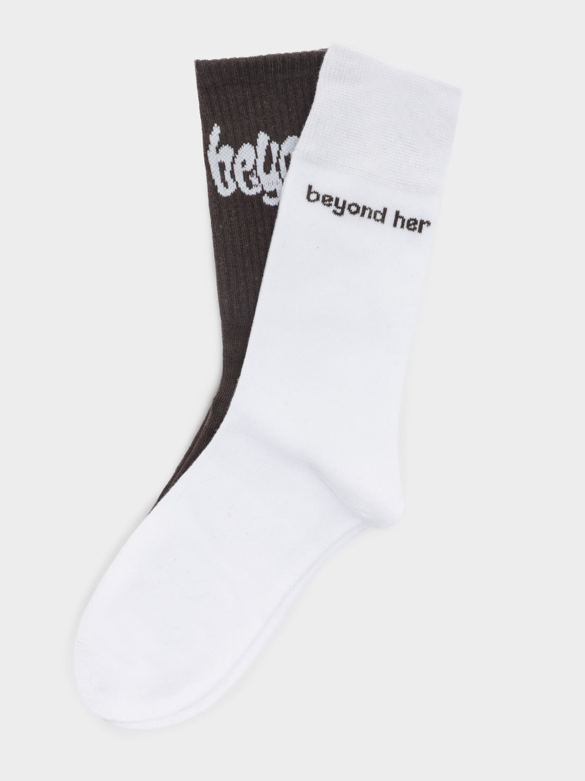 Two Pairs of Beyond Branded Socks in Multi