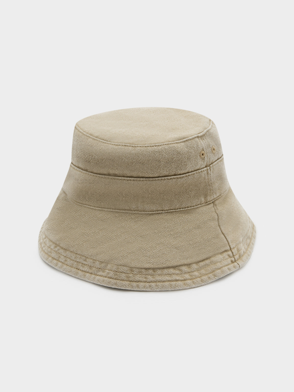 Reversible Sun Hat in Latte Beige &amp; White