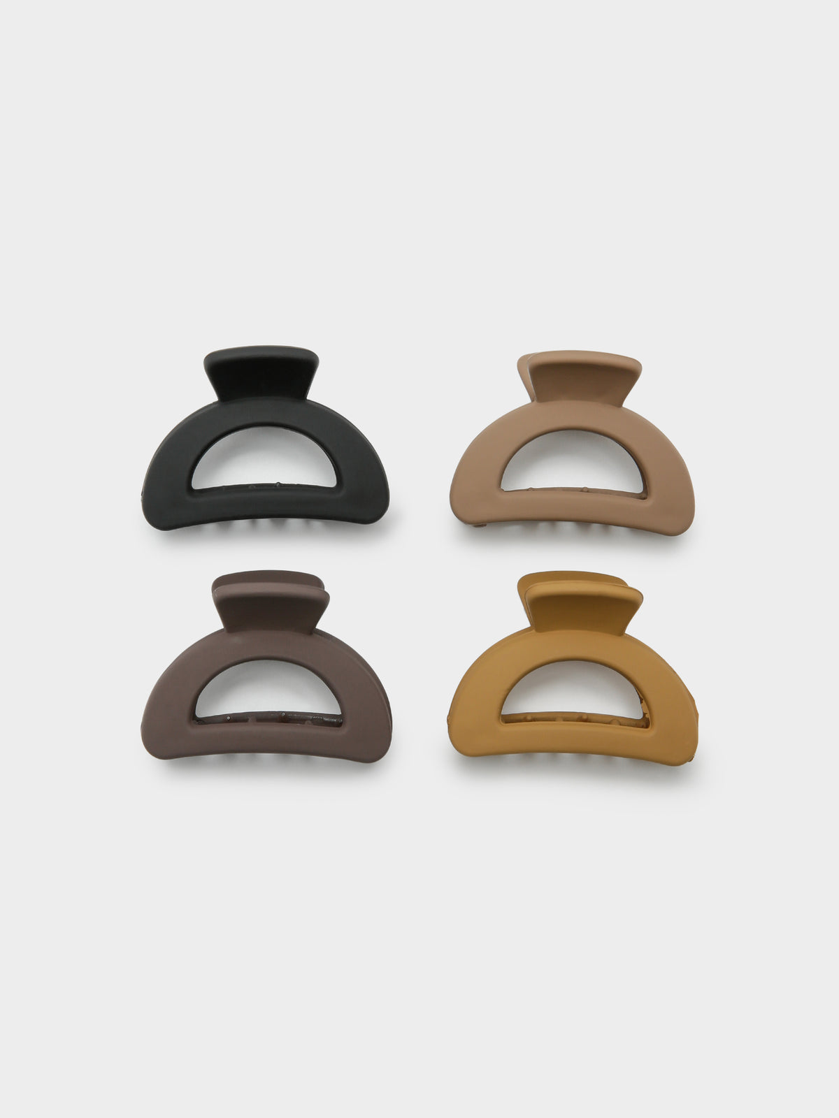 4 Pack Mini Mood Claw Clip in Brown &amp; Black