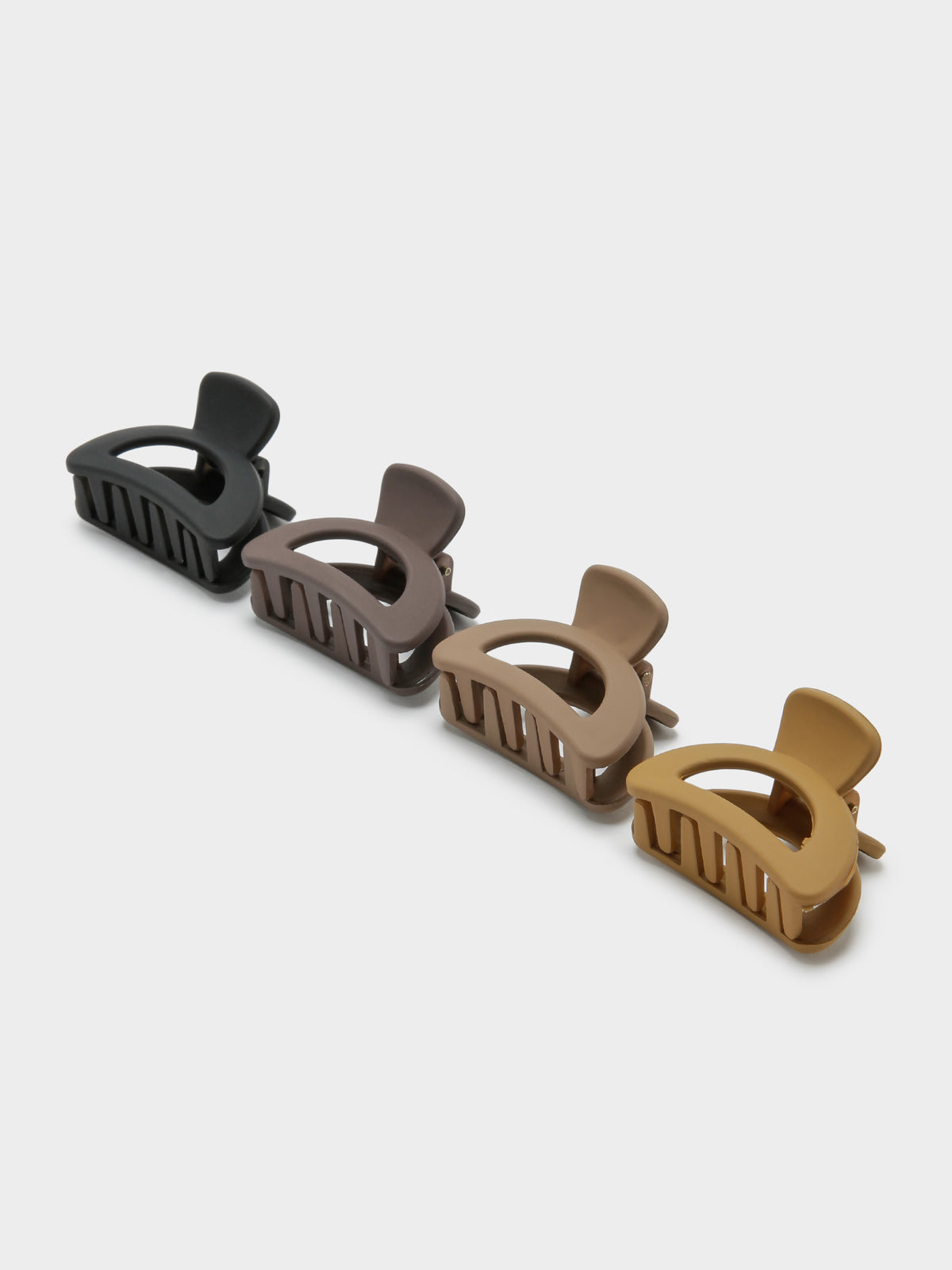 4 Pack Mini Mood Claw Clip in Brown &amp; Black