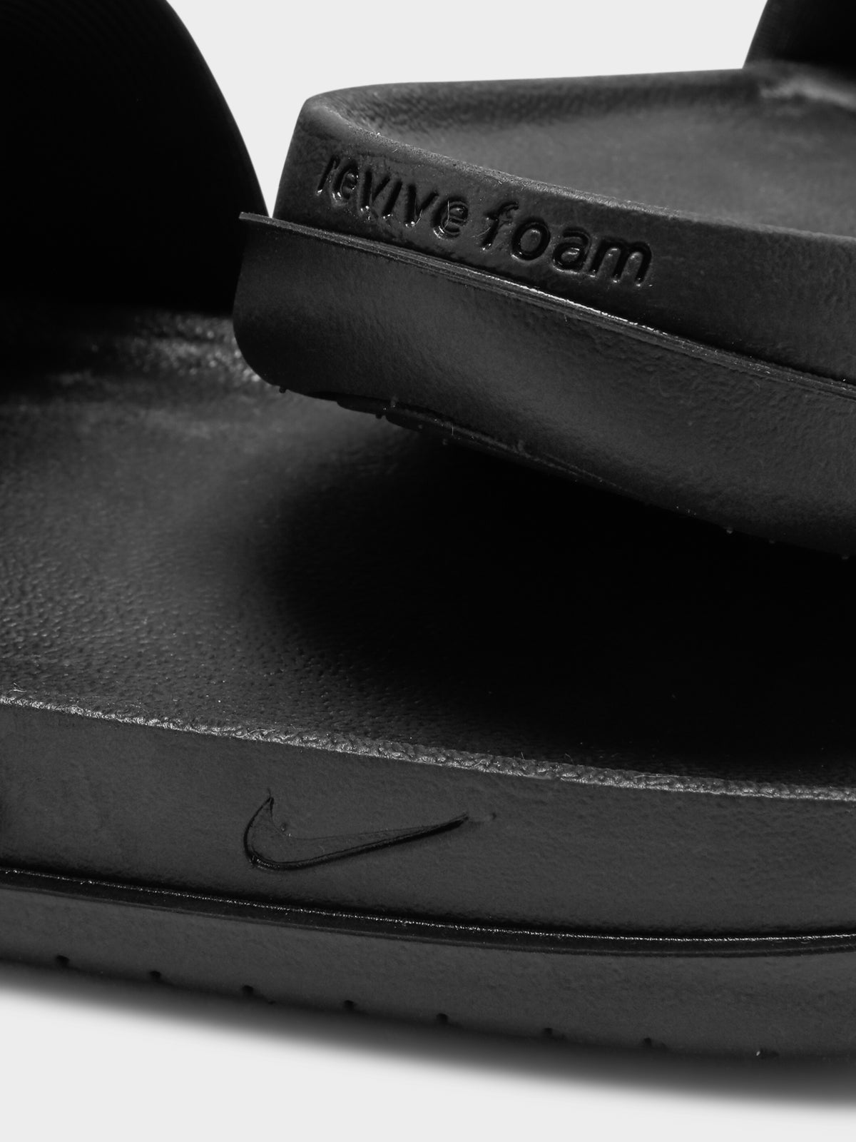 Mens Nike Offcourt Slides in Black &amp; White