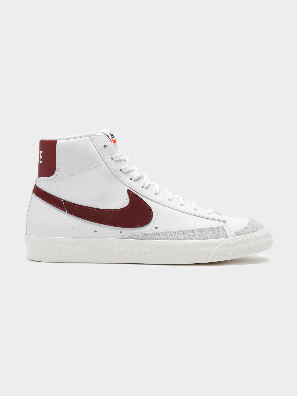 Mens Blazer Mid 77 Sneakers in White &amp; Red