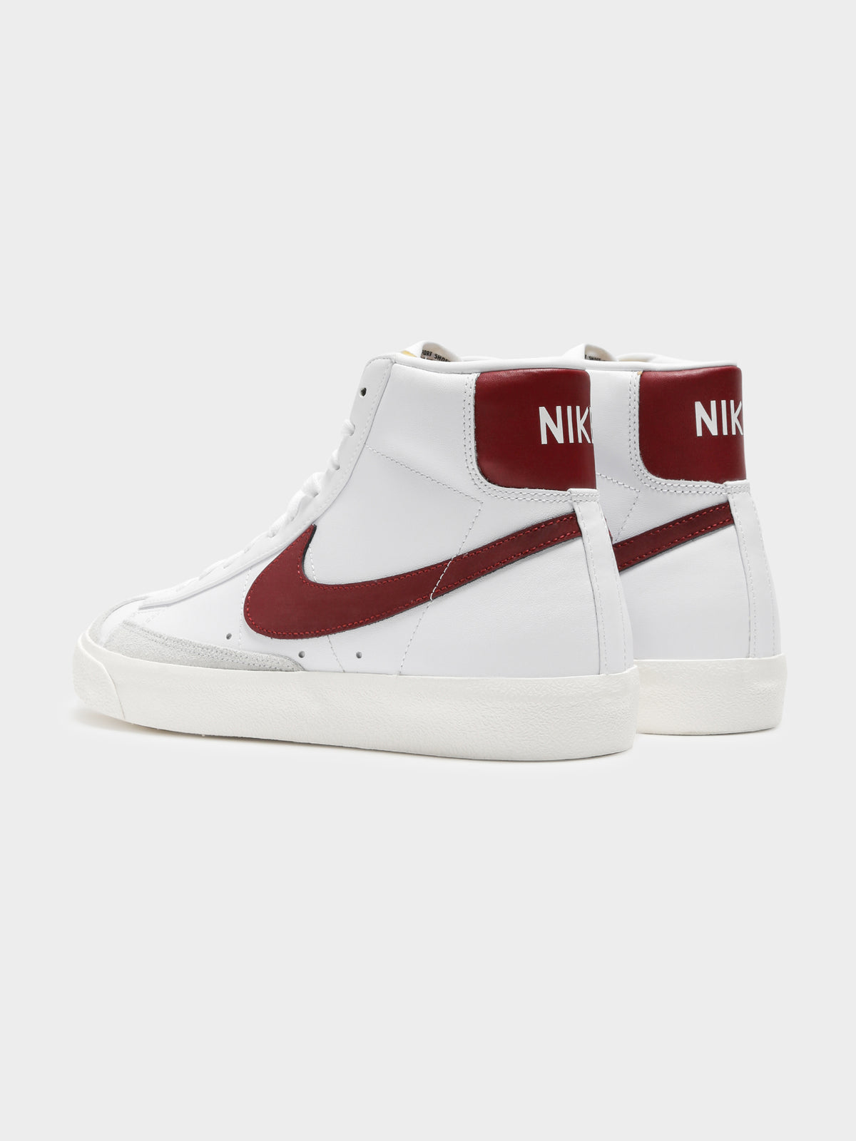 Mens Blazer Mid 77 Sneakers in White &amp; Red