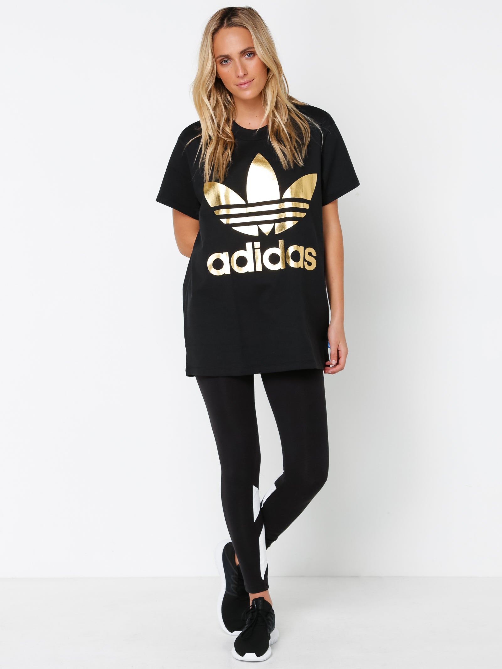 adidas big trefoil tee womens