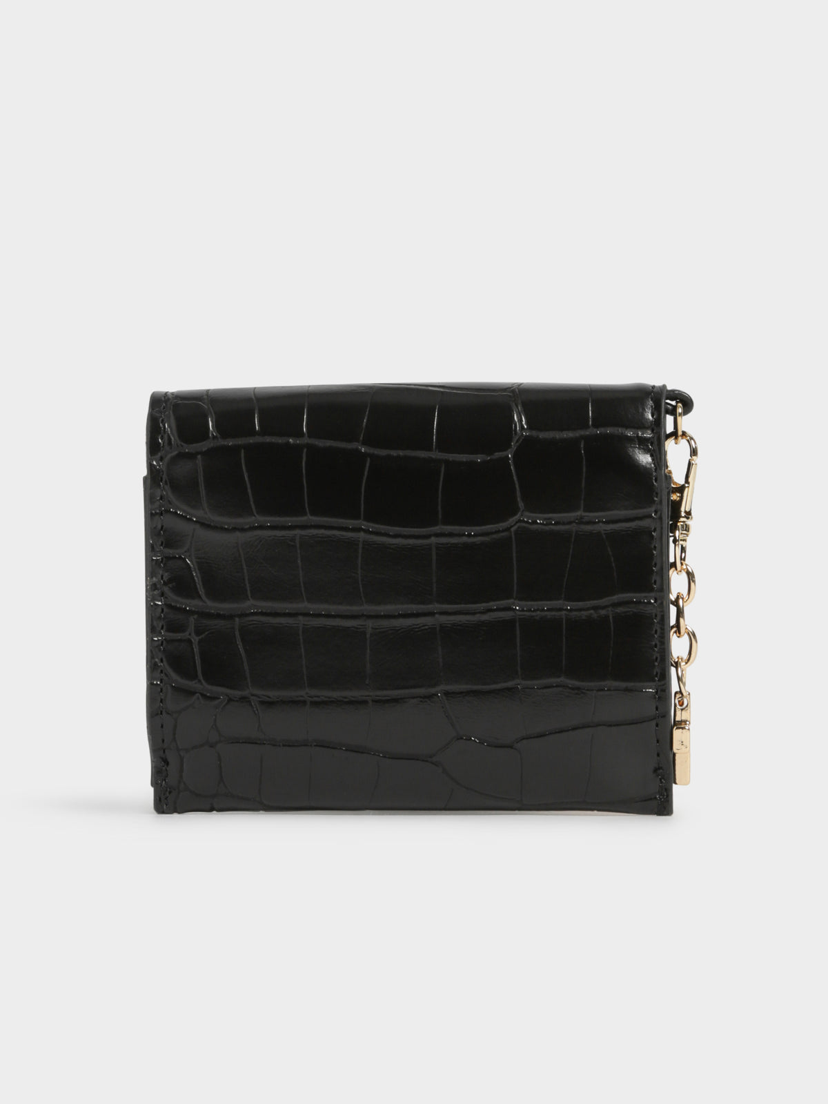 Chana Wallet in Black Croc