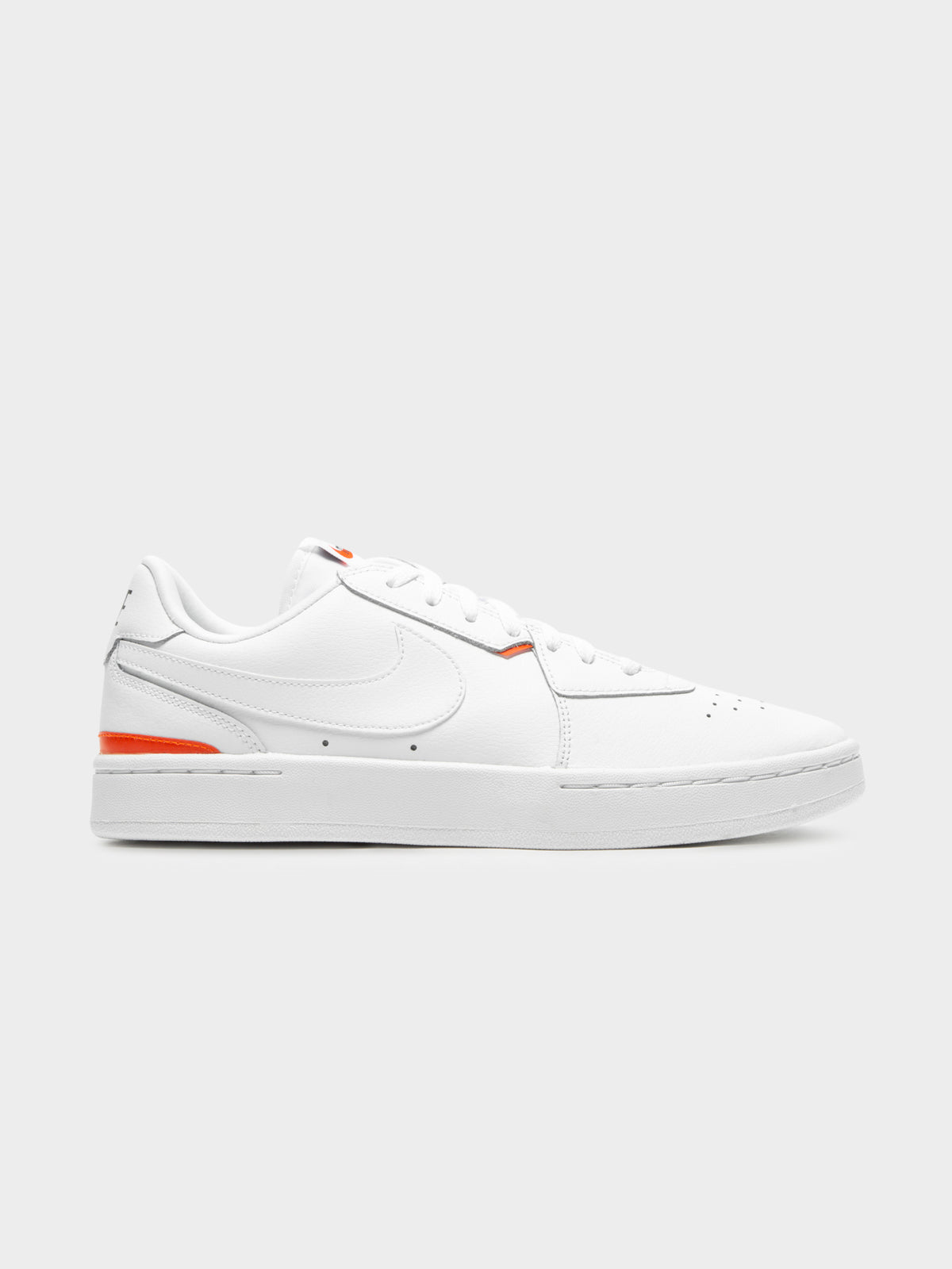 Womens Court Blanc Sneakers in White &amp; Team Orange