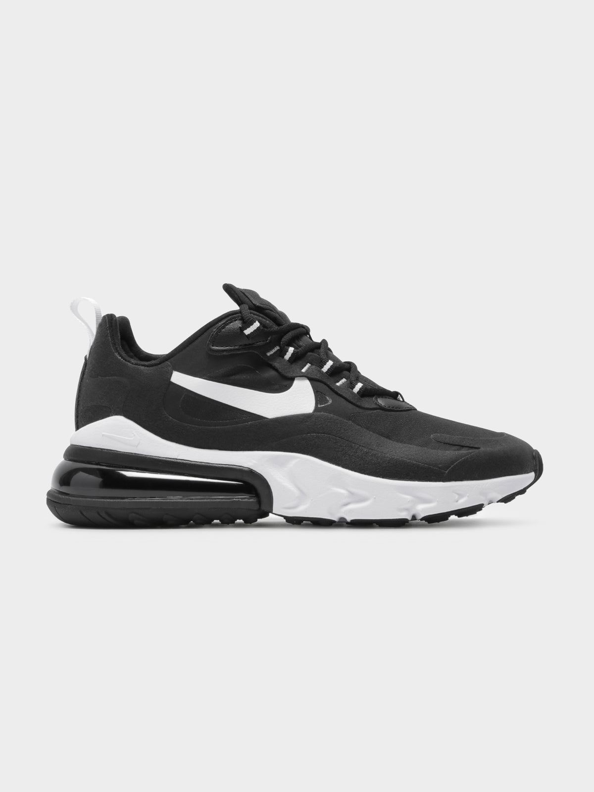 Womens Air Max React 270 Sneakers in Black &amp; White