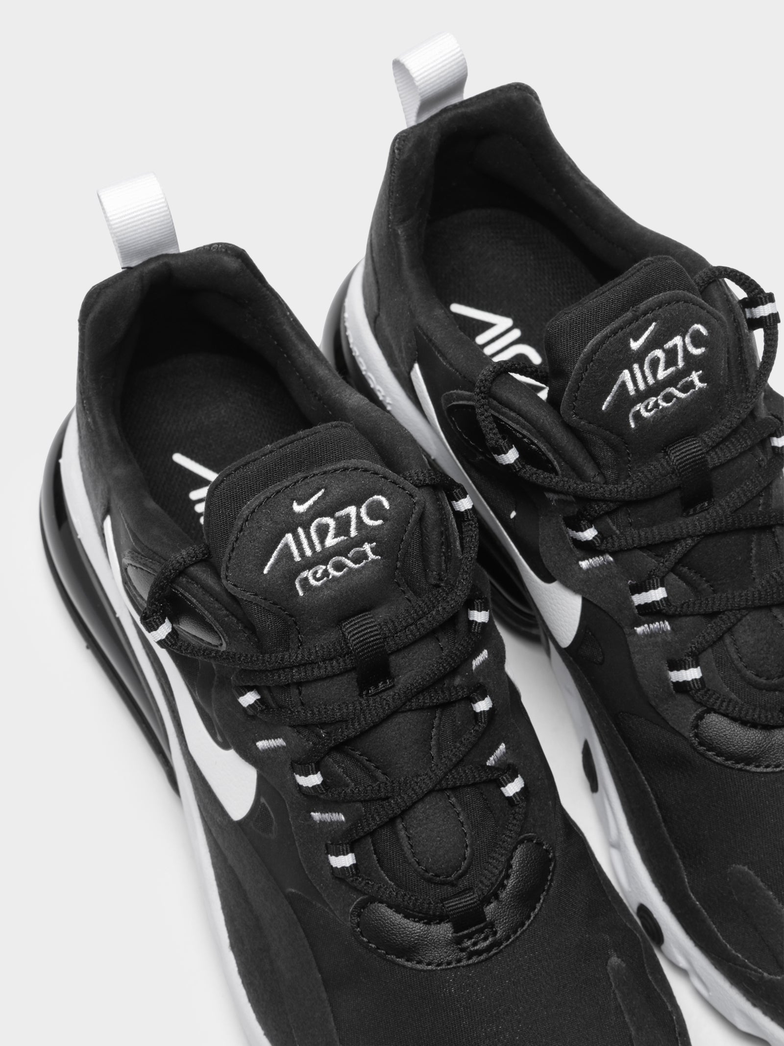 Nike Womens Air Max React 270 Sneakers Black/White