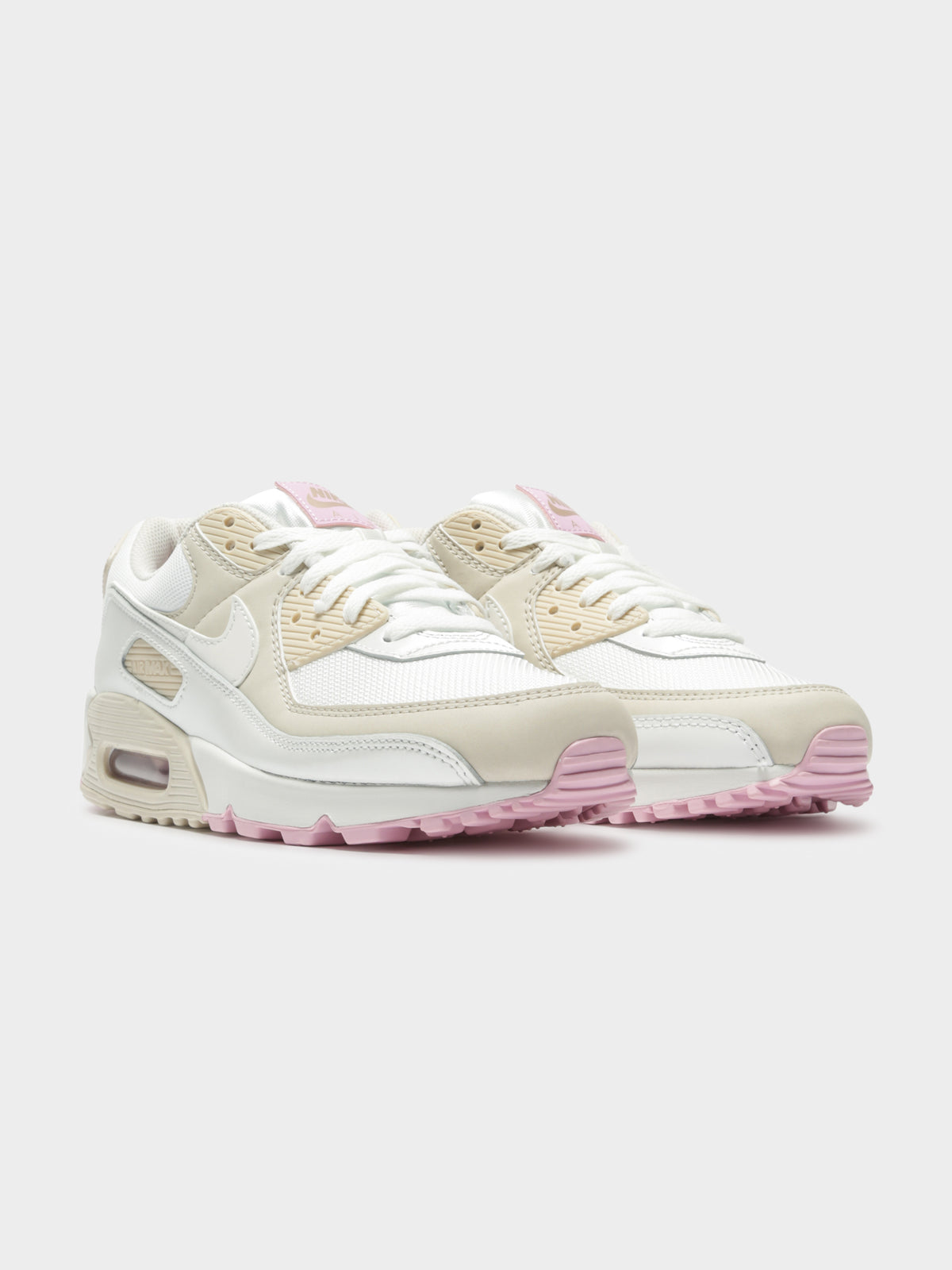 Air Max 90 Sneakers in White &amp; Pink