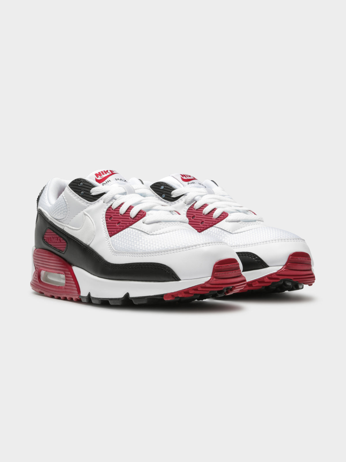 Air Max 90 Sneakers in White &amp; Maroon