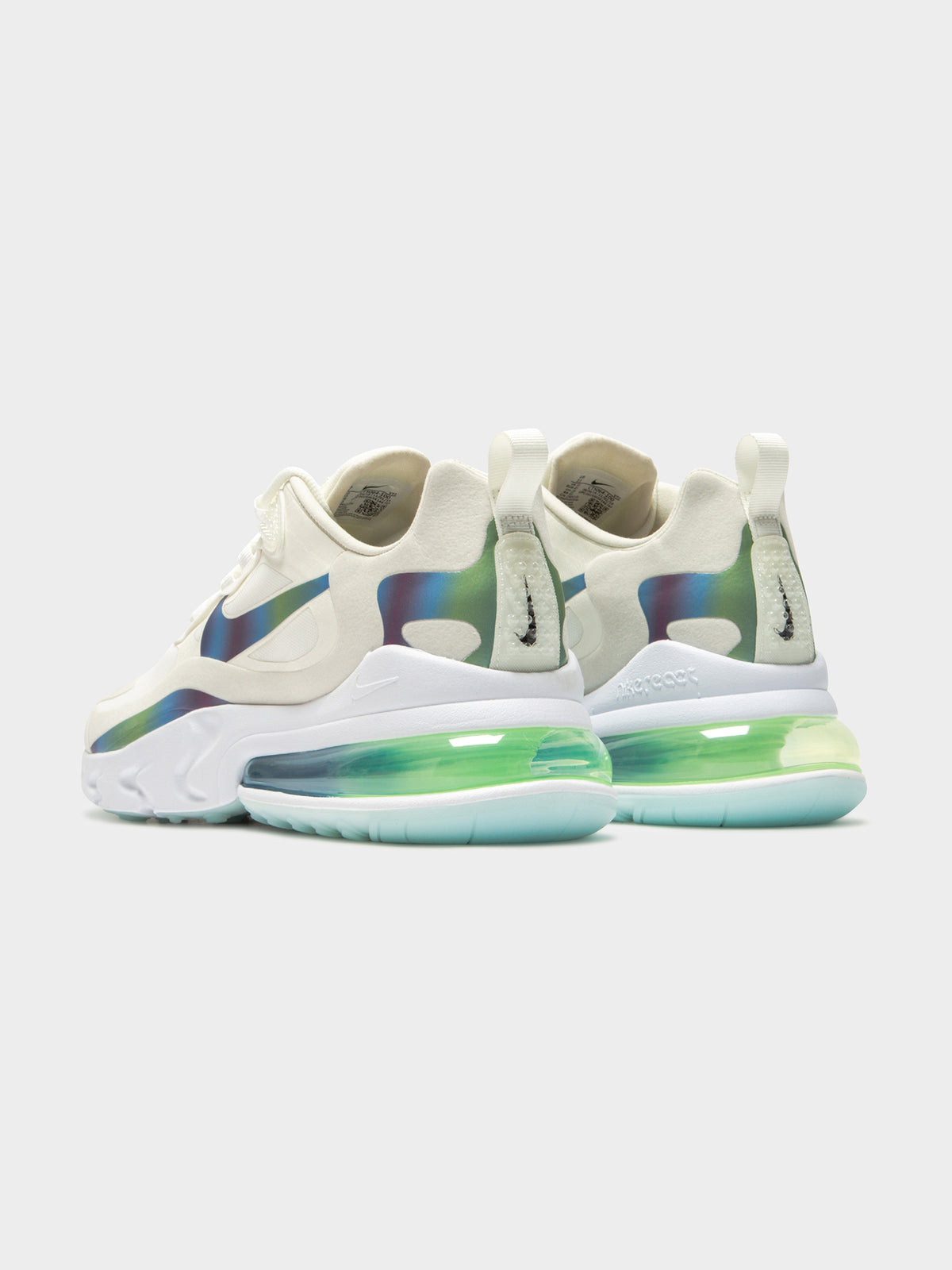 Mens Air Max 270 React Sneakers in White &amp; Blue