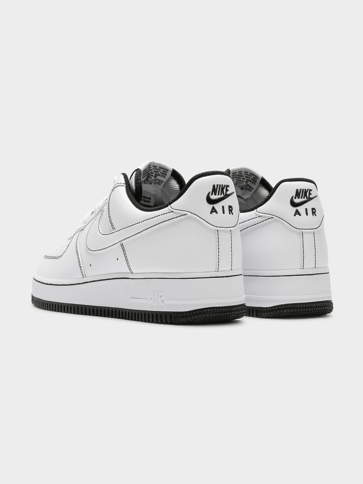 Mens Air Force 1 &#39;07 Sneakers in White &amp; Black