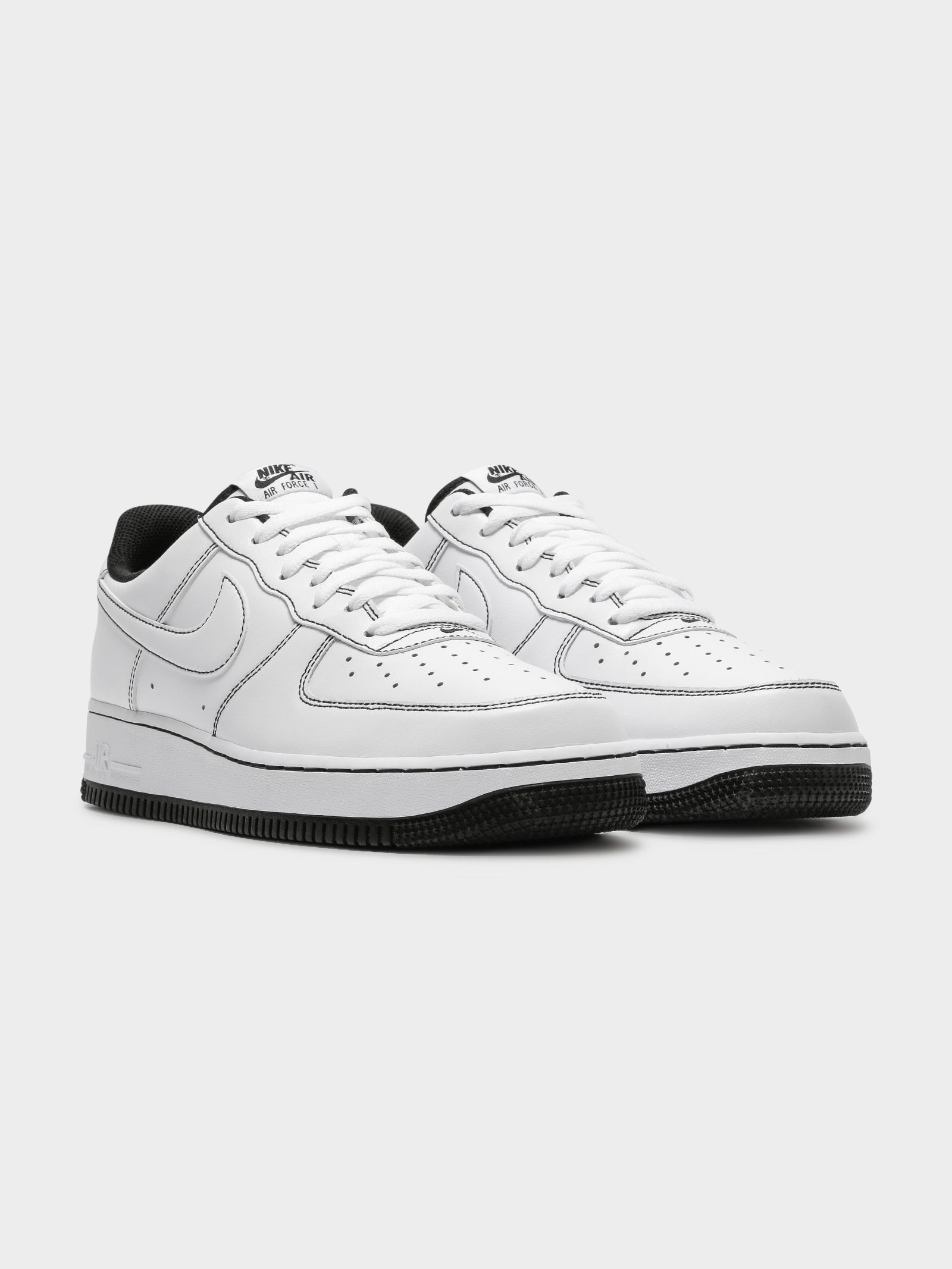 Mens Air Force 1 '07 Sneakers in White & Black