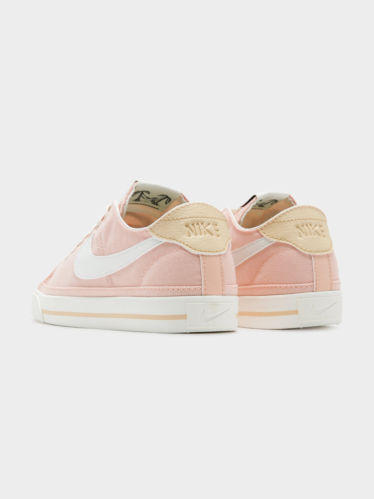 Womens Court Legacy Canvas Sneakers in Pink &amp; White