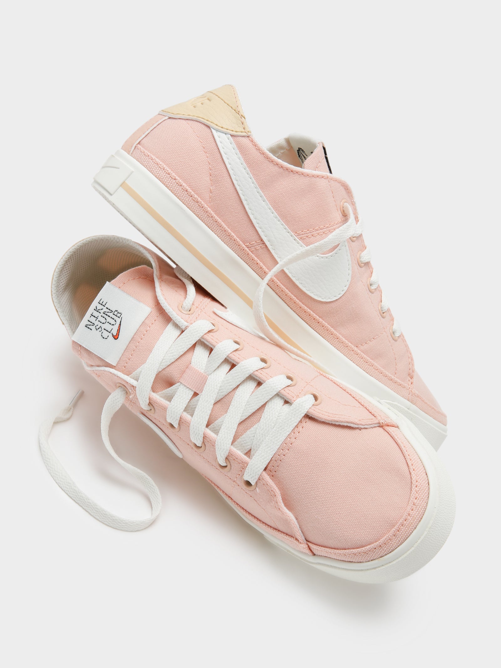 Nike Womens Court Legacy Canvas Sneakers Pink/White