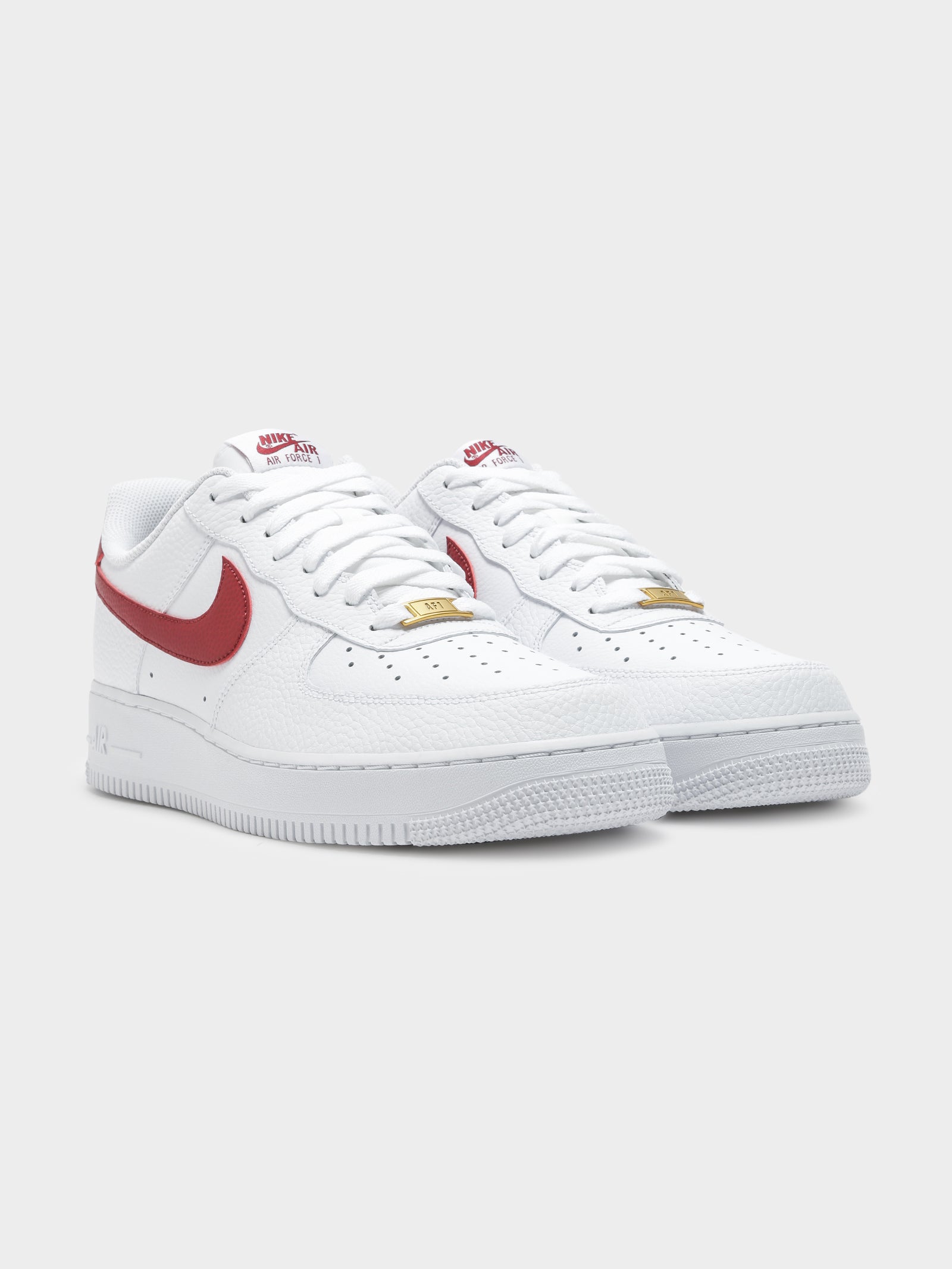 Mens Air Force 1 '07 Sneakers in White & Team Red - Glue Store