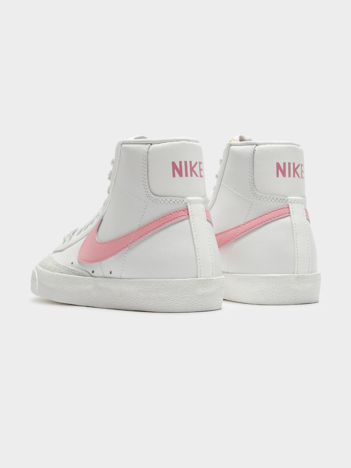 Womens Blazer Mid &#39;77 Sneakers in White &amp; Sunset Pulse