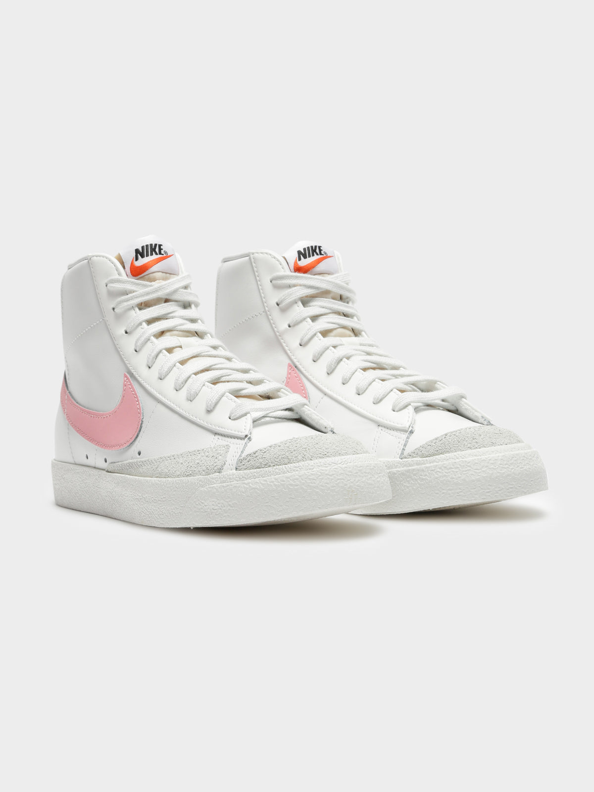 Womens Blazer Mid &#39;77 Sneakers in White &amp; Sunset Pulse