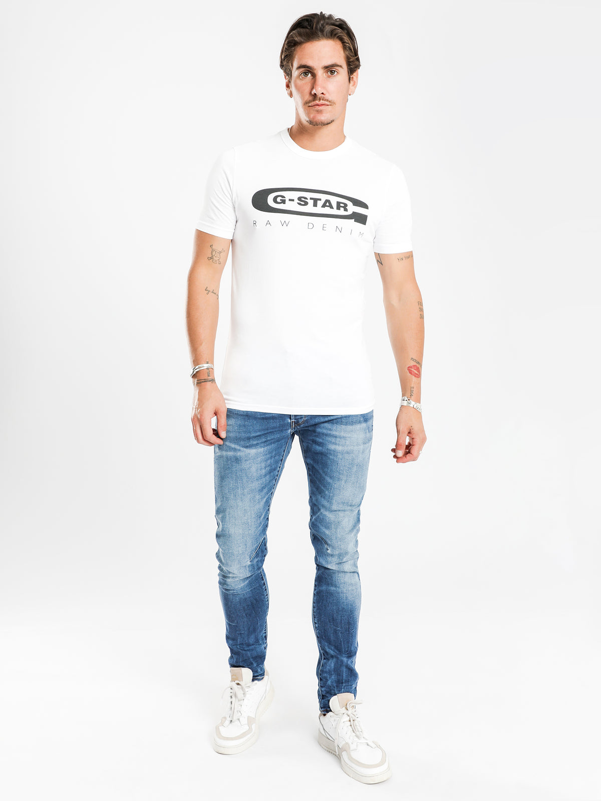 Graphic 4 Slim Fit T-Shirt in White