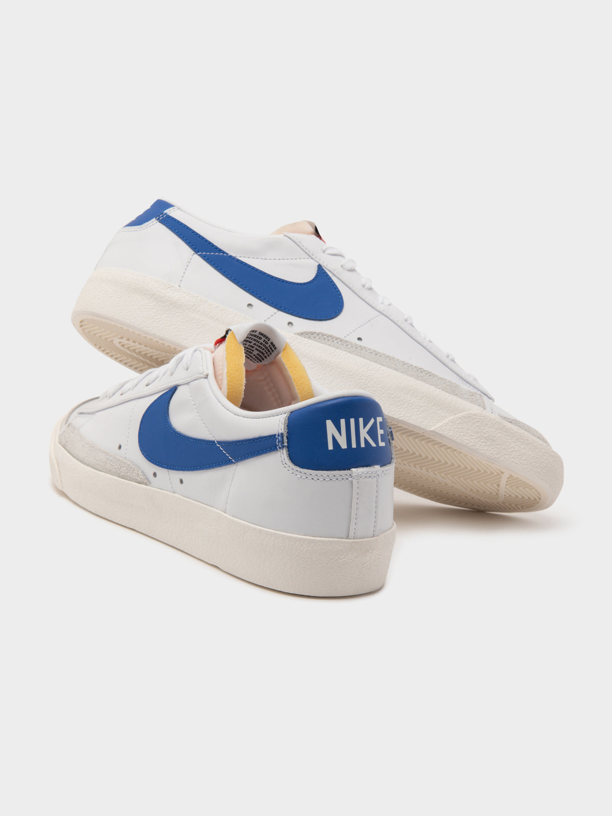 Mens Blazer Lo Sneakers in White &amp; Hyper Royal Blue