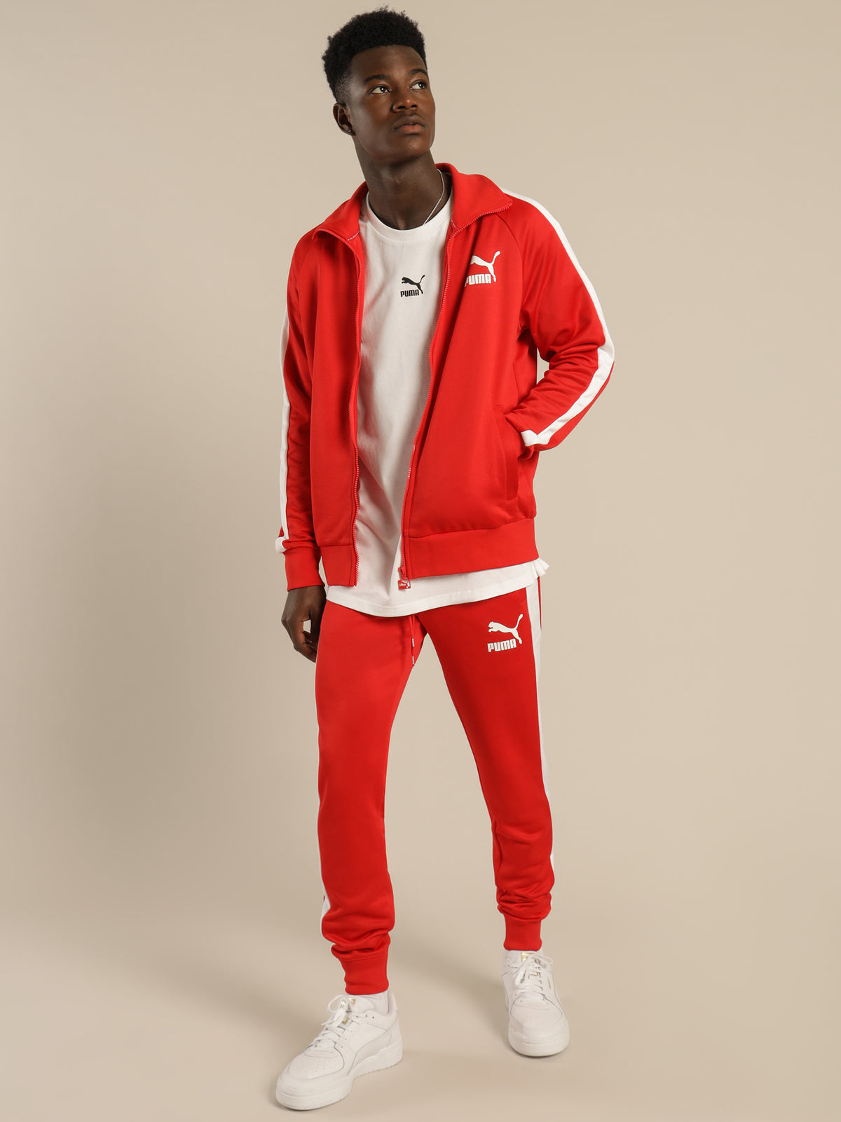 Iconic T7 Track Jacket in Red