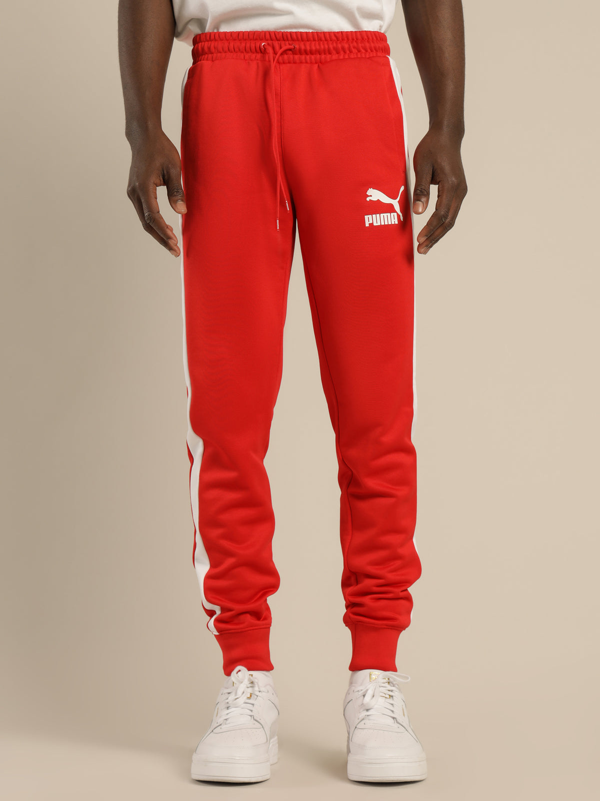 Iconic T7 Track Pants in Red