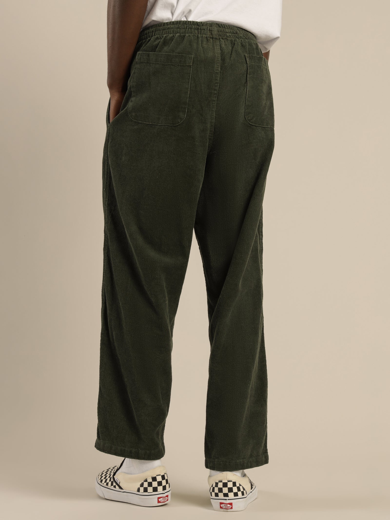 Cord Relaxed Pant in Dark Green   Glue Store