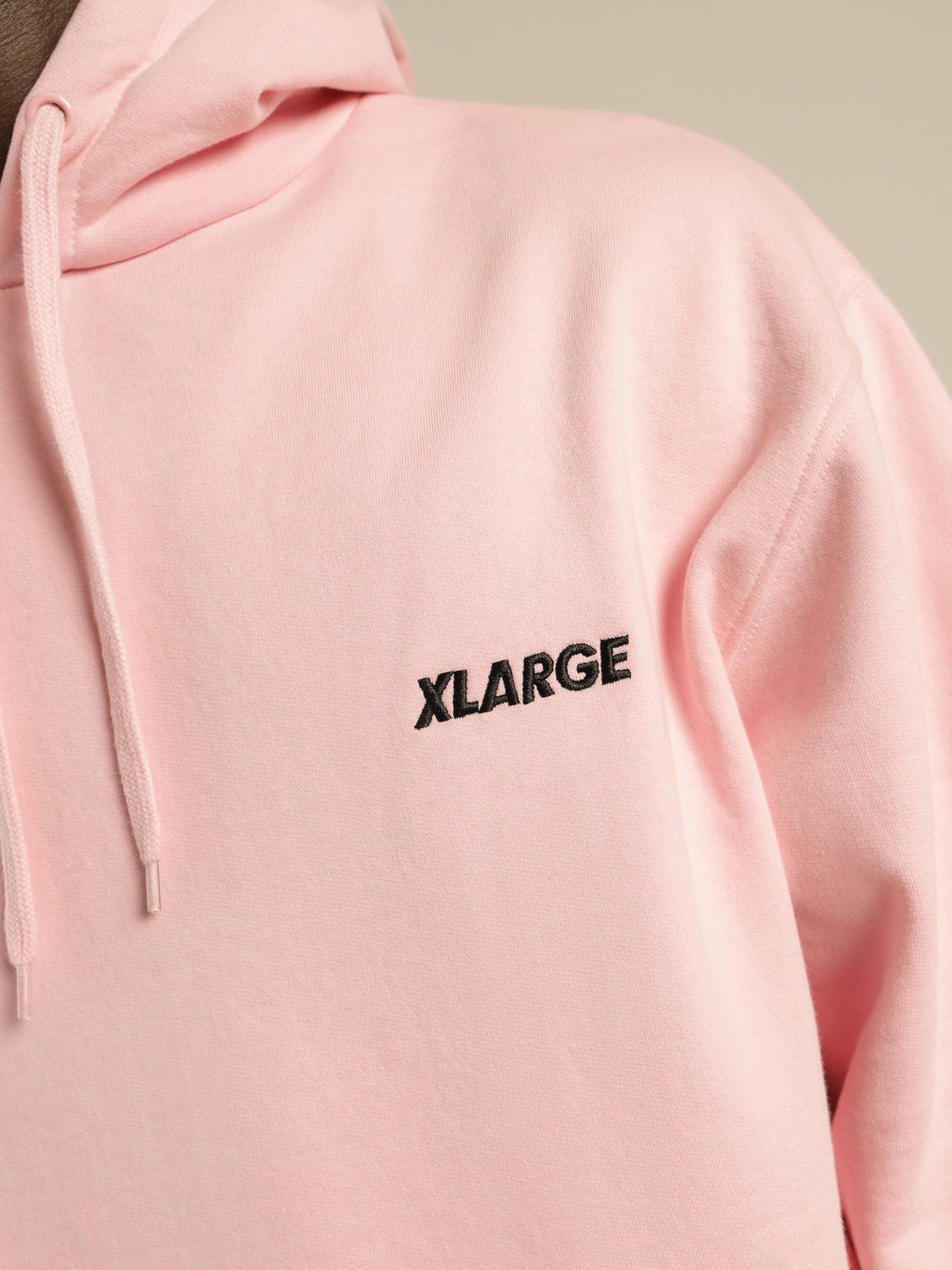 Text Sweat Hood in Pink