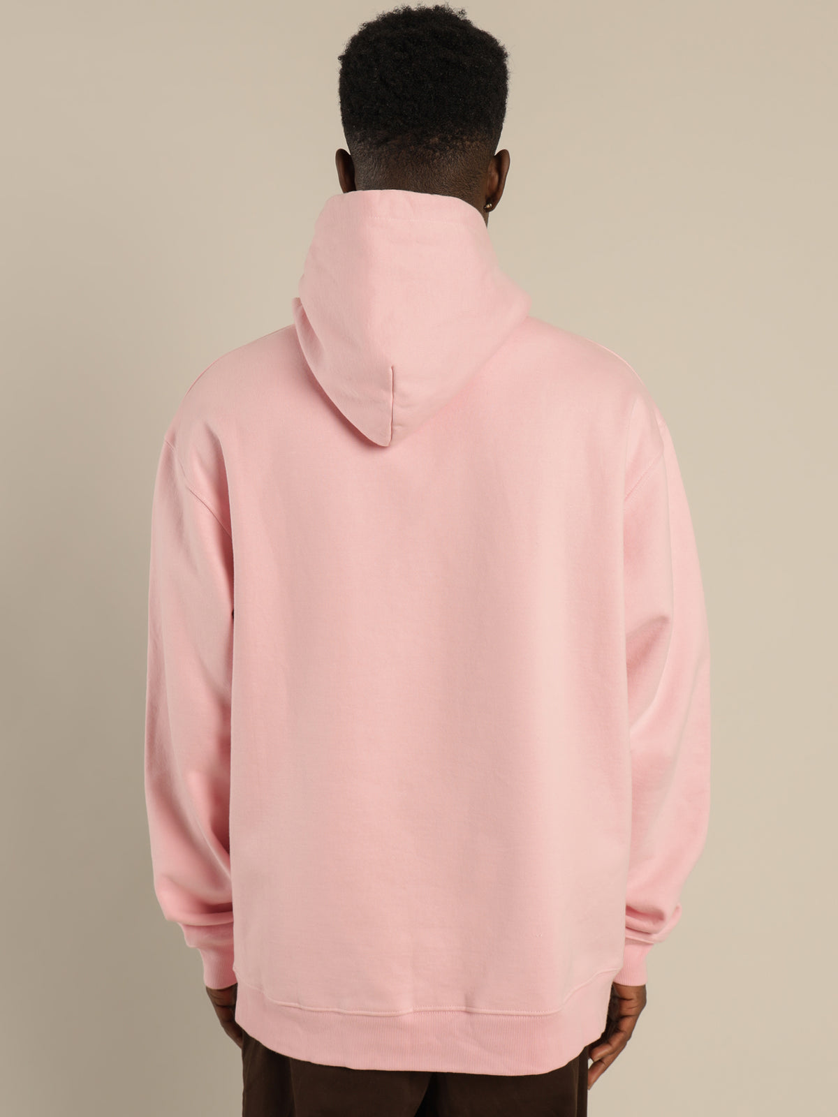 Text Sweat Hood in Pink