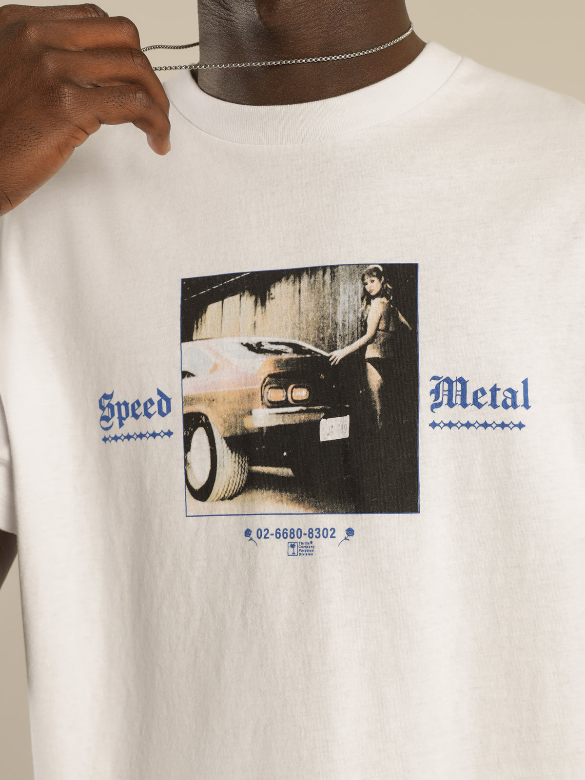 Speed Metal Merch Fit T-Shirt in White