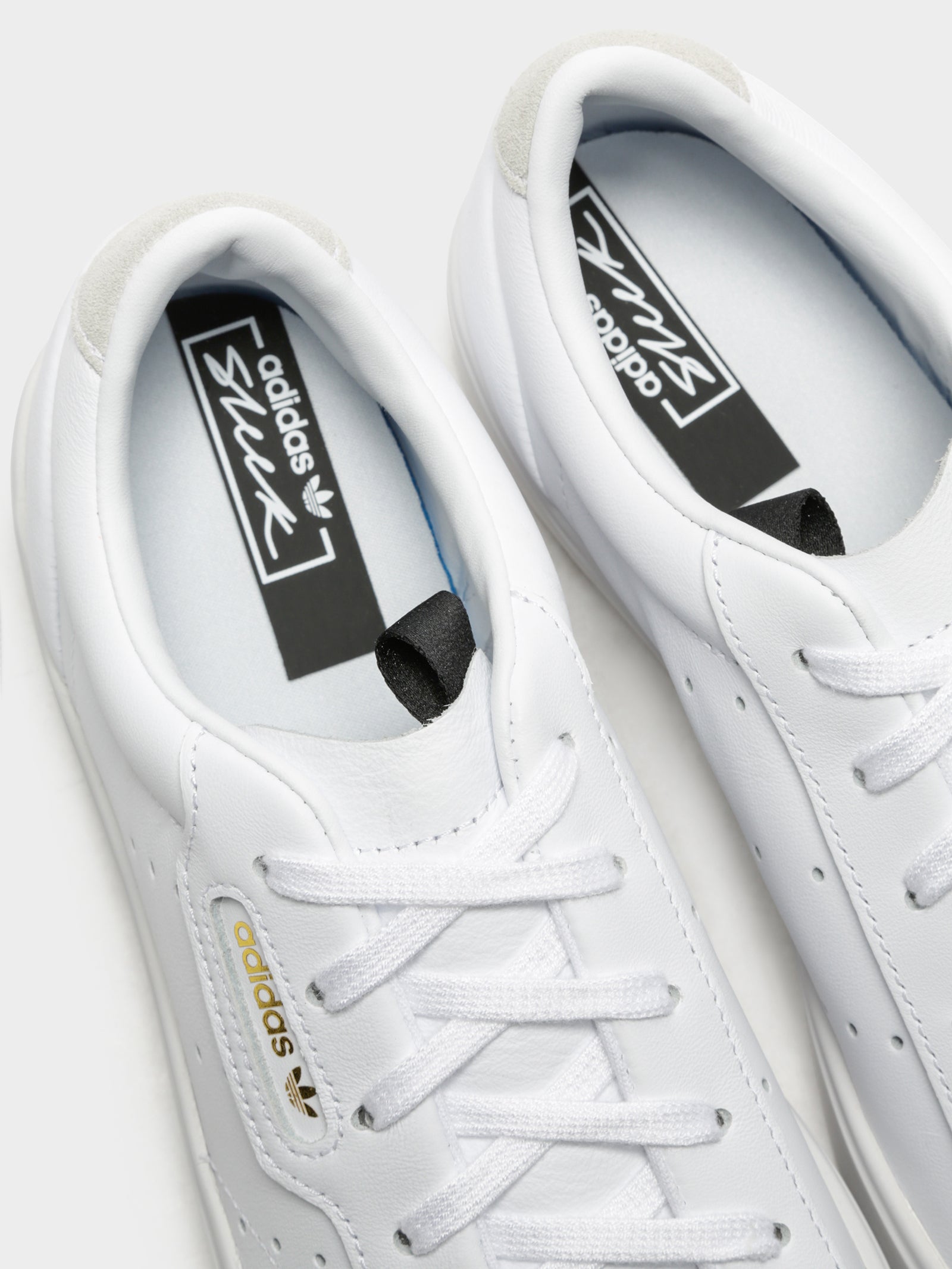 Womens Sleek Leather Sneakers - Main Image