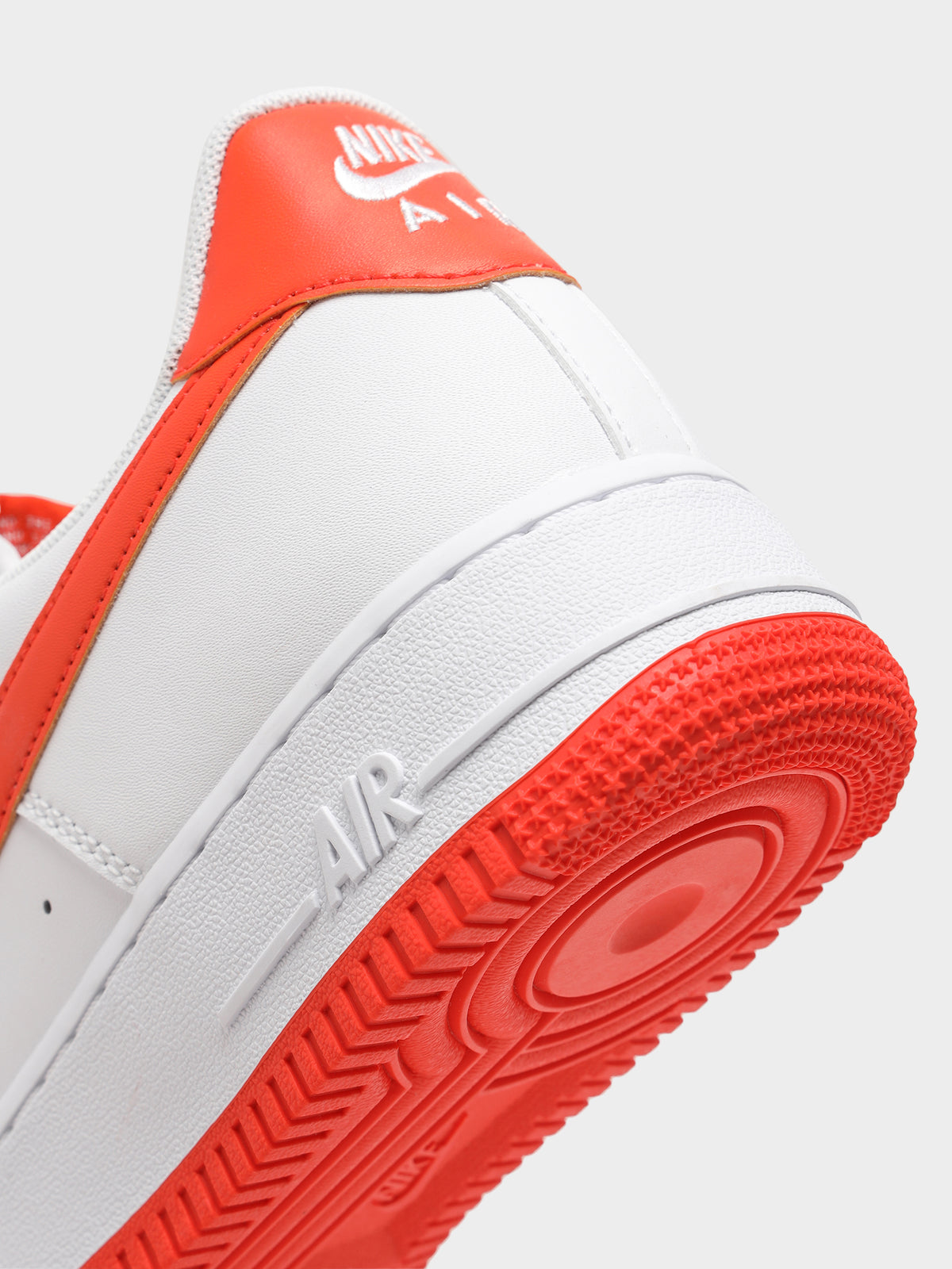 Mens Nike Air Force 1 in White &amp; Total Orange