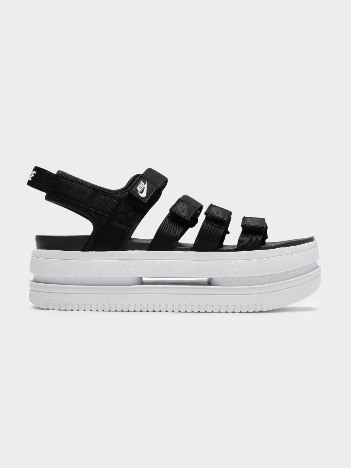 Womens Nike Icon Clash Sandal in Black &amp; White